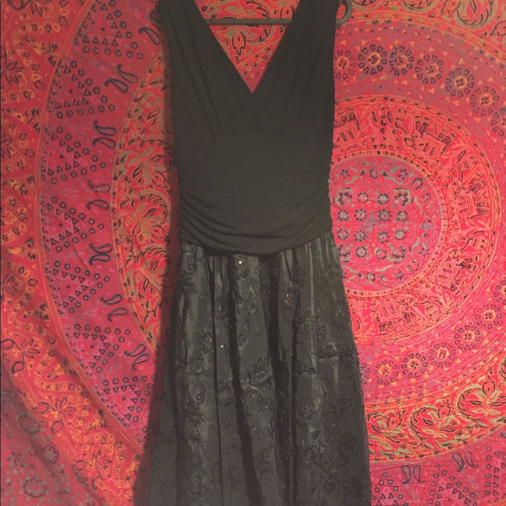 S. L. Fashions Sparkle Skirt Prom Dress